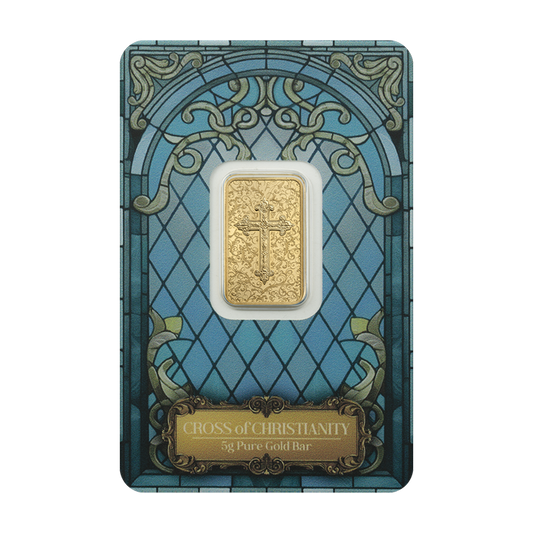 Cross of Christianity - 5g Pure Gold Bar