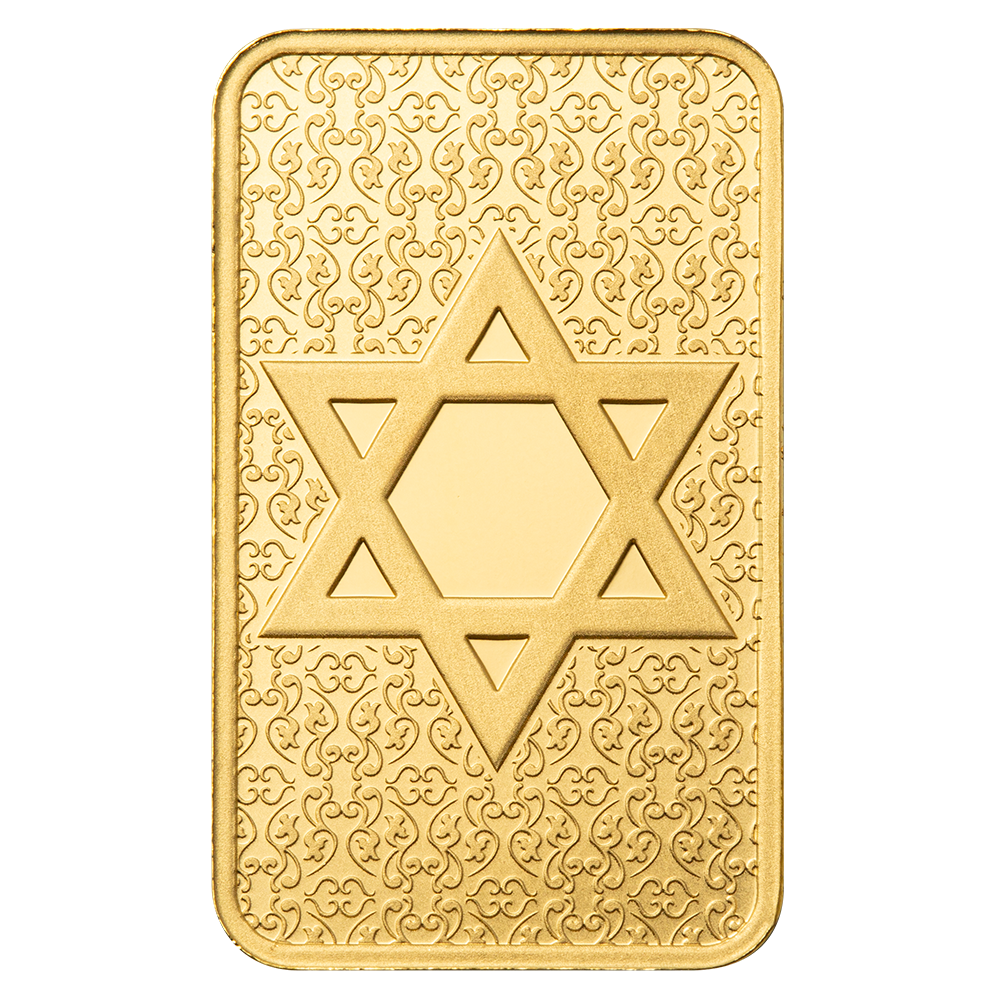 Star of David - 5g Pure Gold Bar