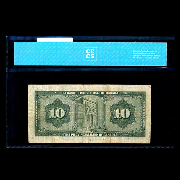 $10 1935 La Banque Provinciale du Canada Radar Note CCCS F-15