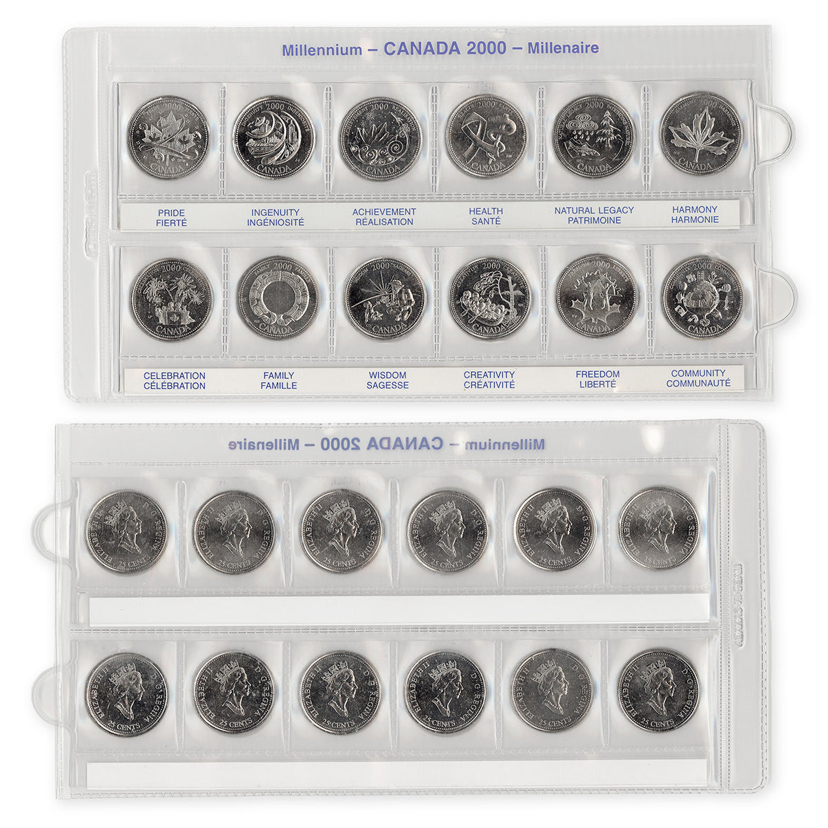 2000 25c Millennium Designs 12-Coin Set