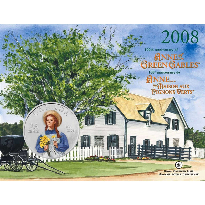 2008 25c Anne of Green Gables, 100th Anniversary - Coloured Coin