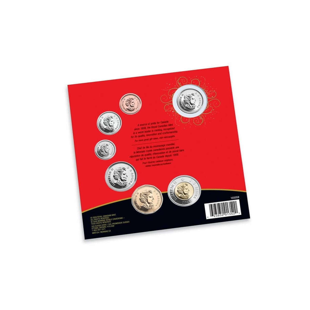 2009 Holiday Gift Set with Coloured 25 cent