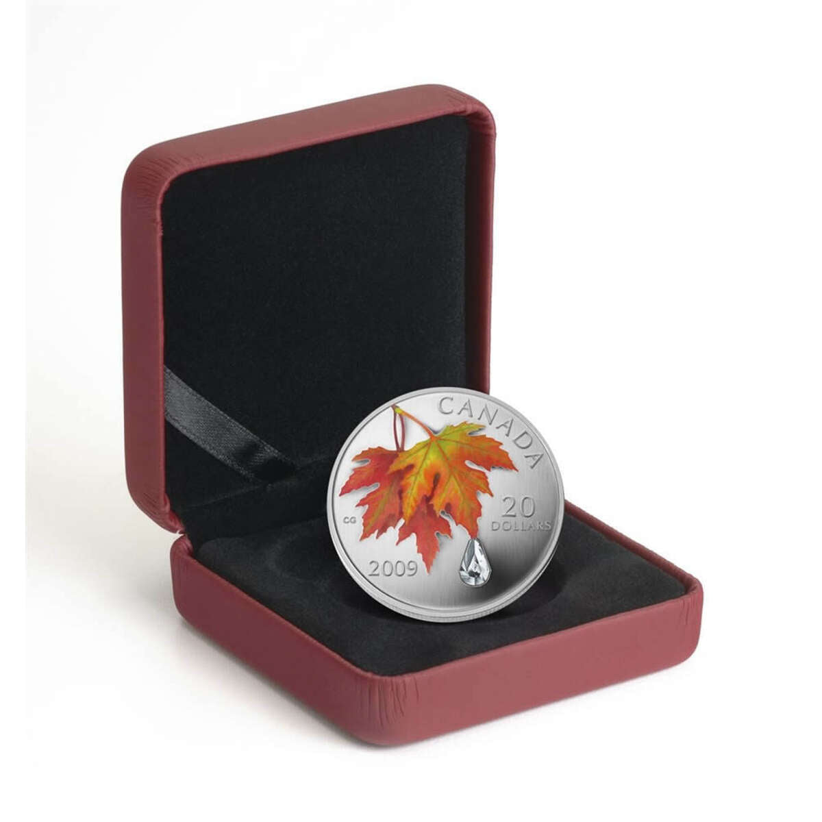 2009 $20 Autumn Showers Crystal - Pure Silver Coin