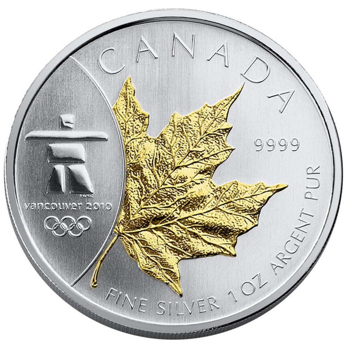 2010 $5 Vancouver Maple Leaf - Pure Silver 3-Coin Set