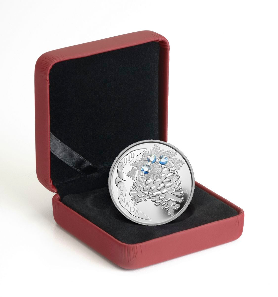 2010 $20 Holiday Pine Cones: Moonlight - Pure Silver Coin