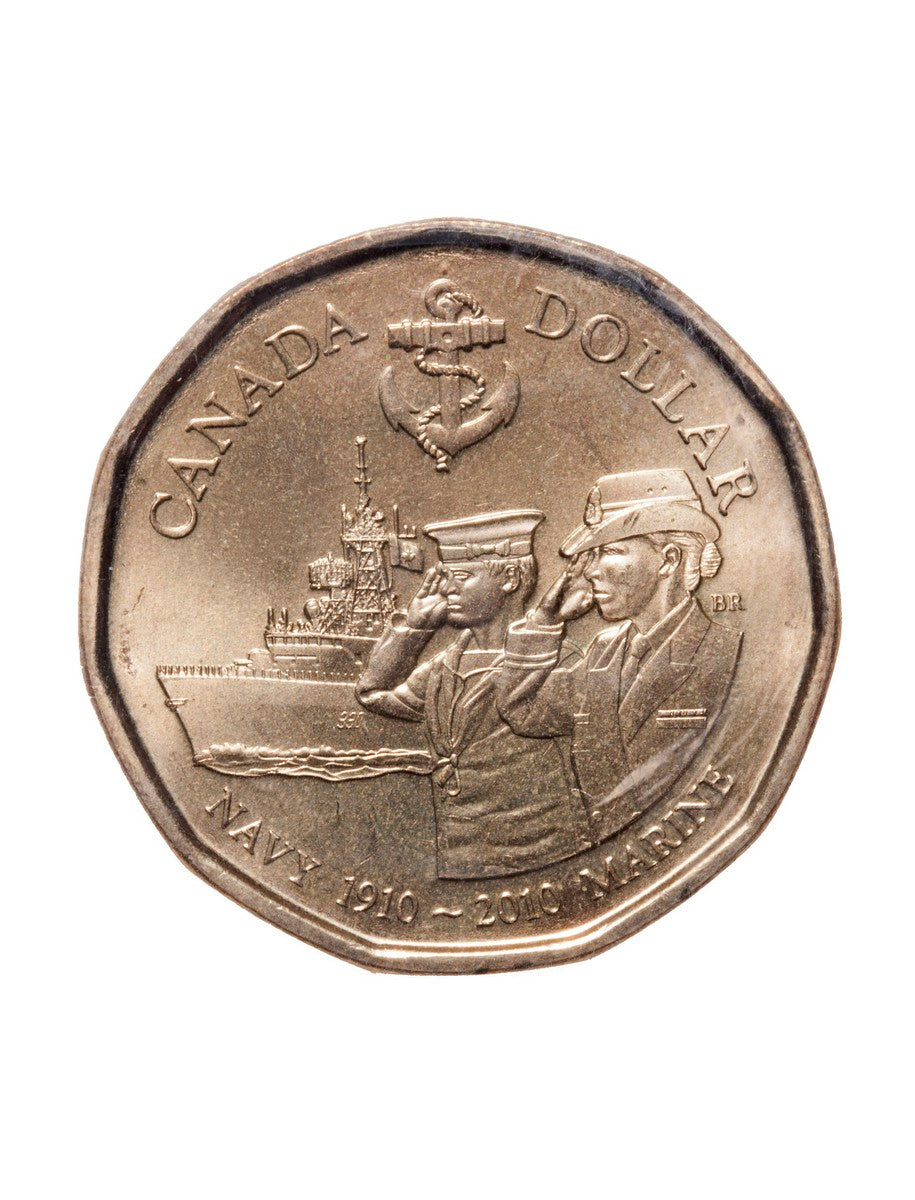 2010 $1 Canadian Navy Centennial Circulation 5-Pack