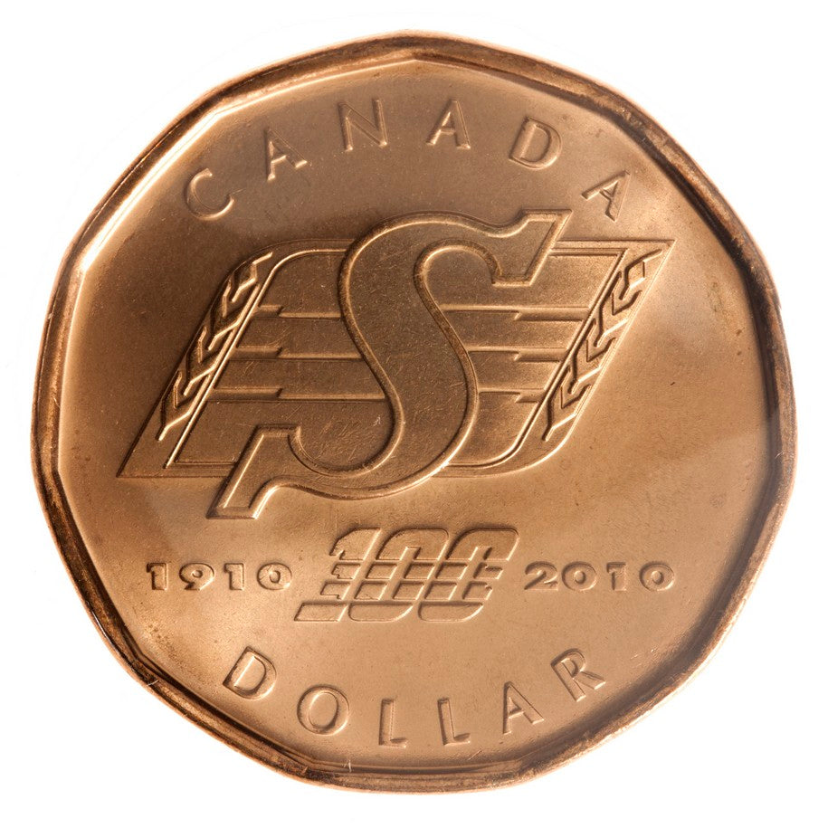 2010 $1 Saskatchewan Roughriders Commemorative Loonie 5-pack