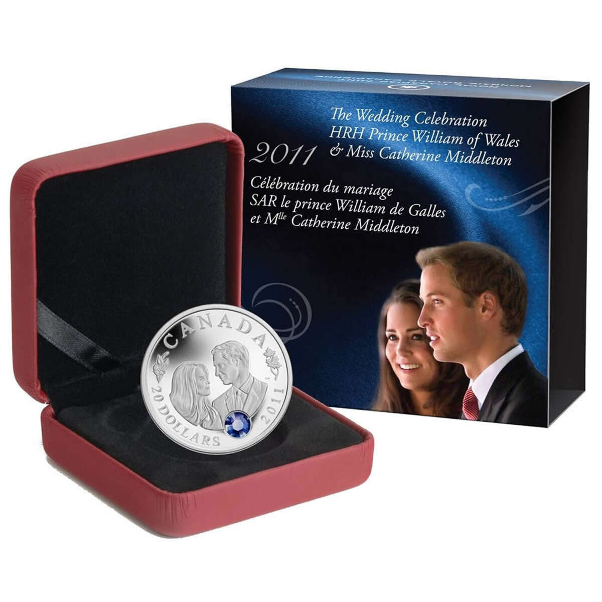 2011 $20 H.R.H. Prince William of Wales and Miss Catherine Middleton - Pure Silver Coin