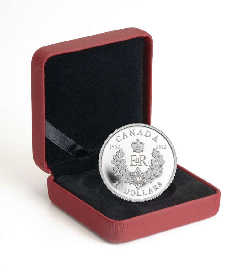 2012 $20 Queen's Diamond Jubilee Royal Cypher - Pure Silver Coin <i>(No Certificate)</i>