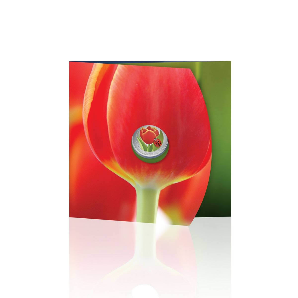 2011 25c Tulip with Ladybug - Coloured Coin