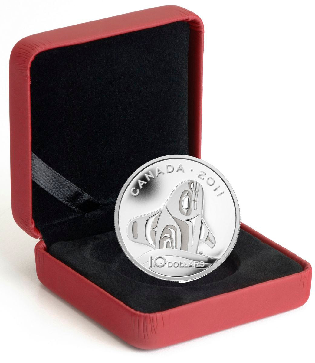 2011 $10 Orca Whale - Pure Silver Coin