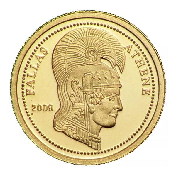 2009 $1 Smallest Gold Coins of the World: Pallas Athene - Pure Gold Co