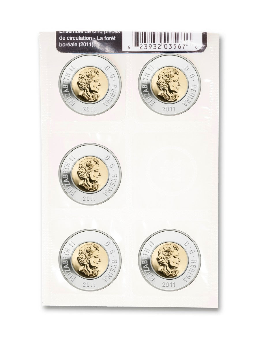 2011 $2 Boreal Forest - 5-Coin Circulation Pack