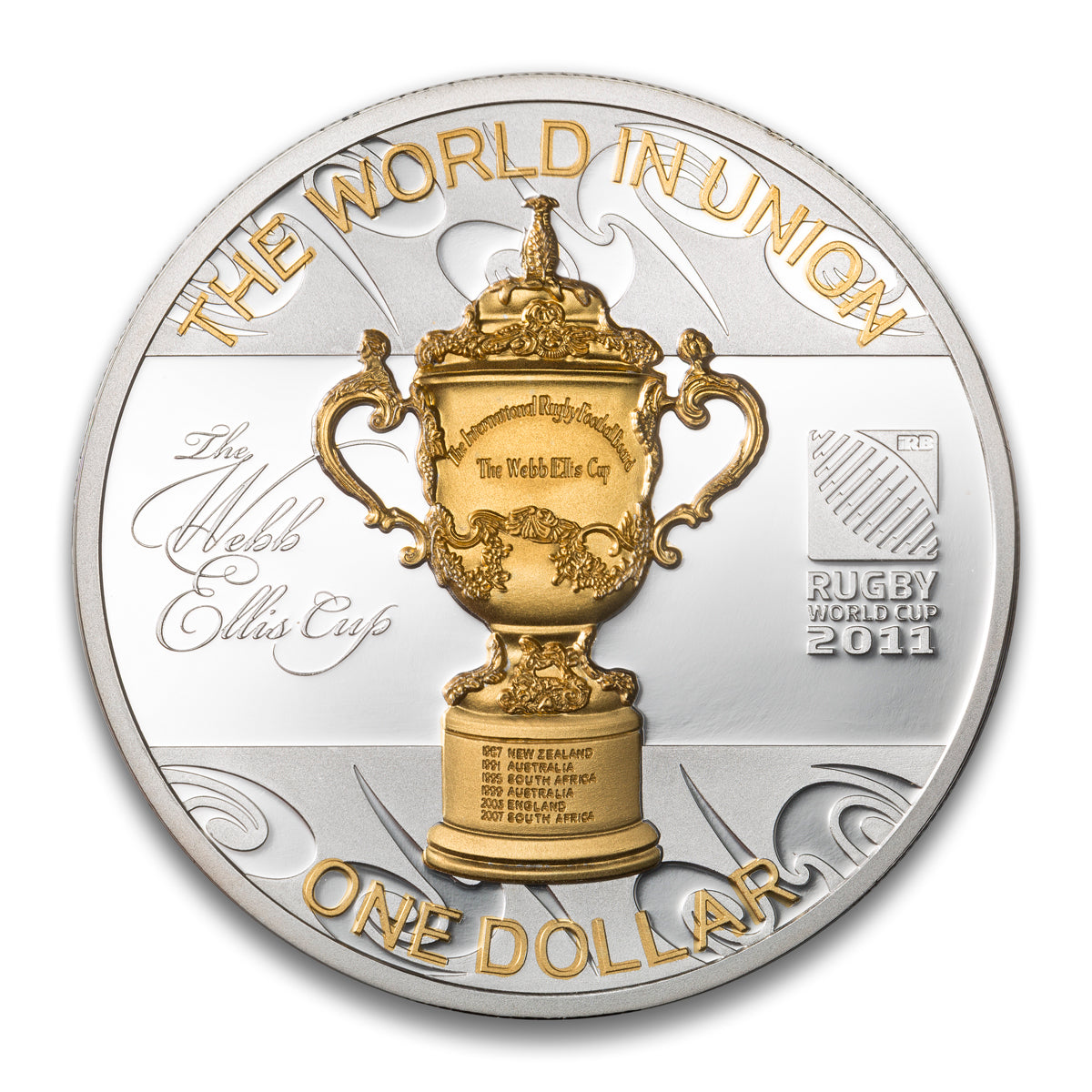 2011 $1 Webb Ellis Cup Collection: Rugby - Pure Silver Coin