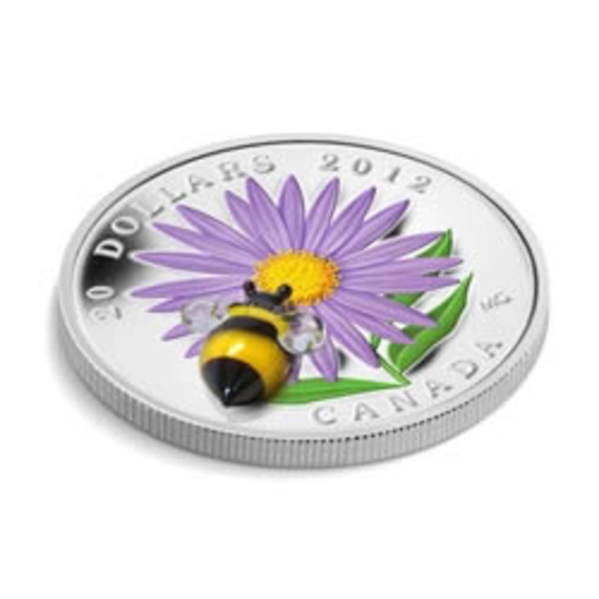 2012 $20 Aster with Venetian Glass Bumblebee - Pure Silver Coin