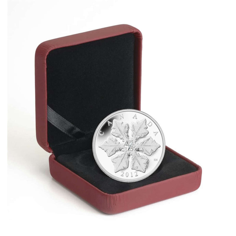 2012 $20 Holiday Snowflake with Swarovski Crystal - Pure Silver Coin
