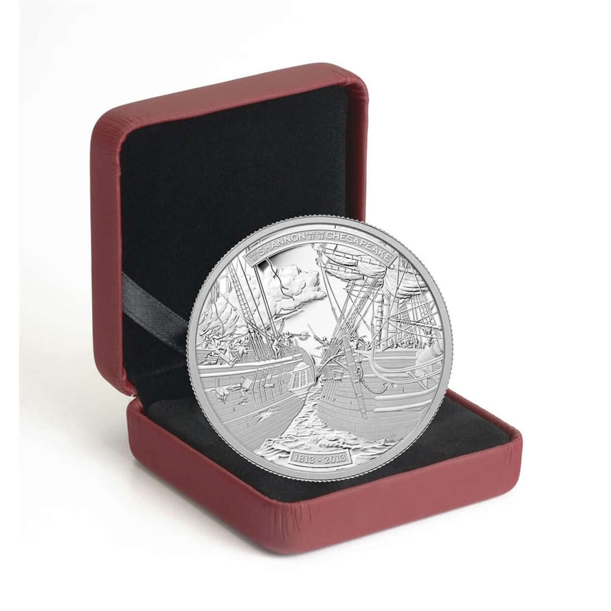 2013 $50 HMS Shannon & USS Chesapeake - Pure Silver Coin