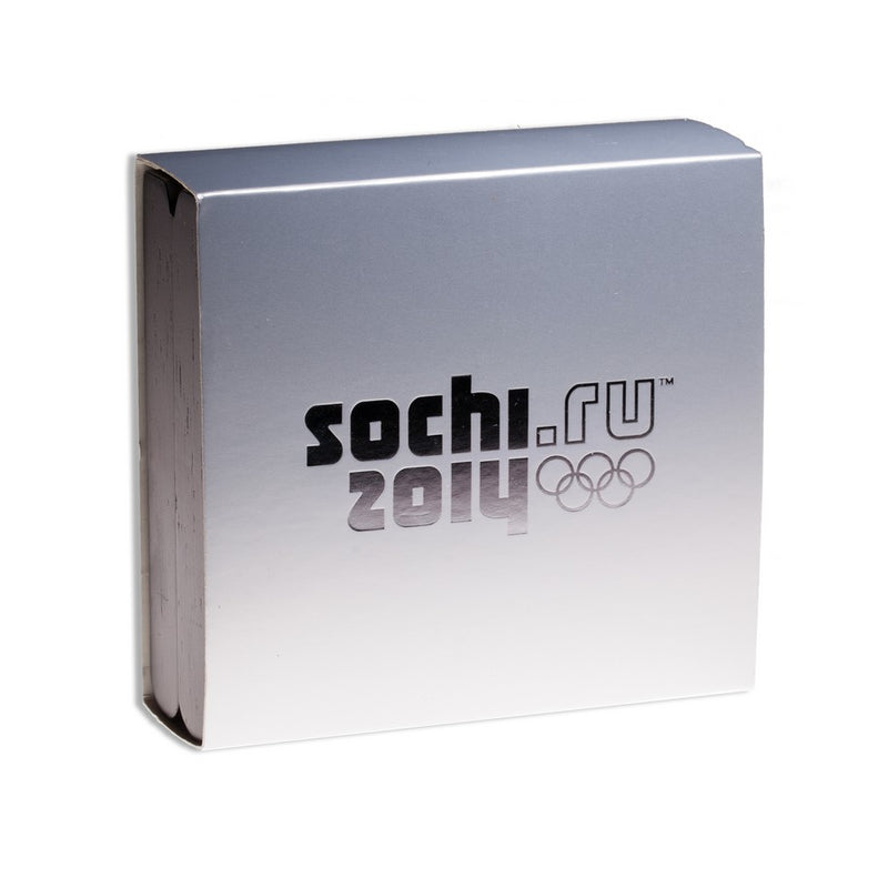 2014 3 Roubles Russia Sochi: Biathlon - Sterling Silver Coin
