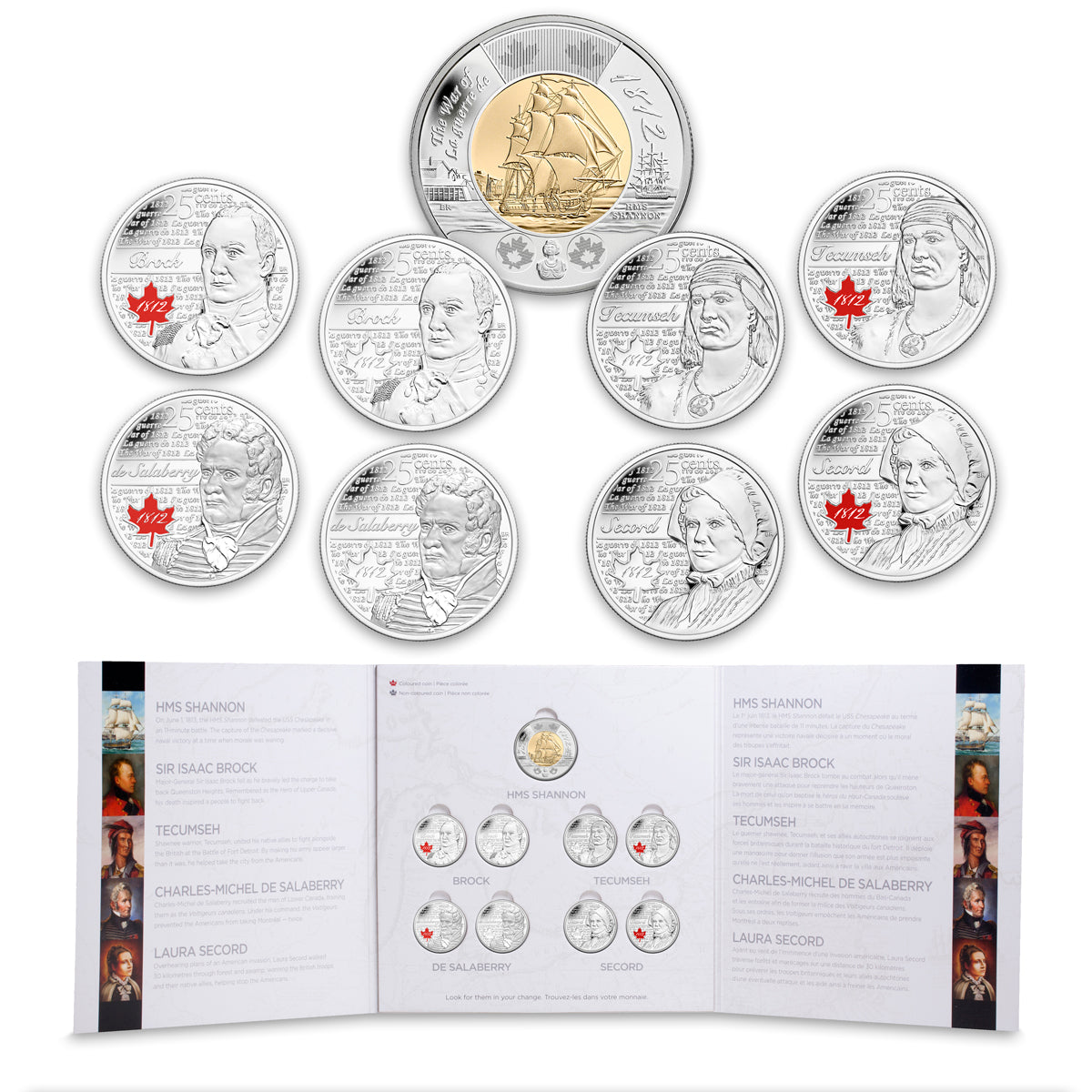 2012 The War of 1812 Collection - 9 Coin Set