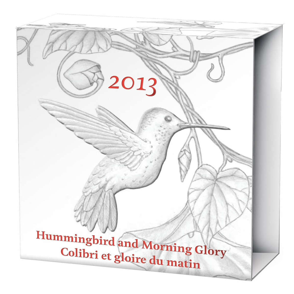 2013 $3 Hummingbird and Morning Glory - Pure Silver Coin