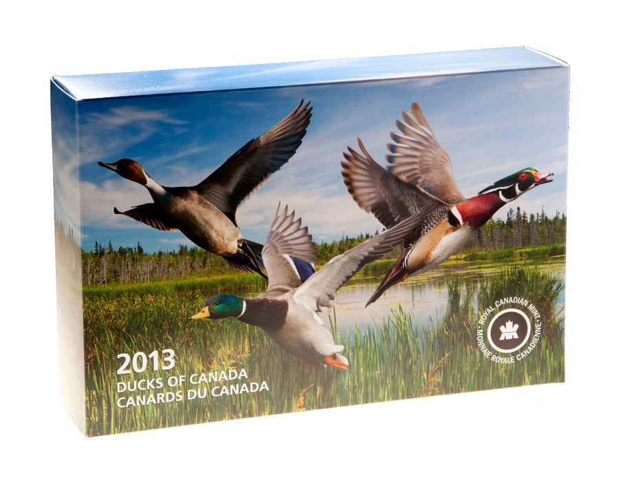 2013 $10 Ducks of Canada - Pure Silver 3-Coin Set with Display Case and Duck Caller