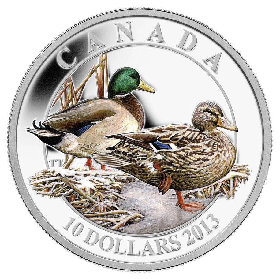 2013 $10 Ducks of Canada - Pure Silver 3-Coin Set with Display Case and Duck Caller