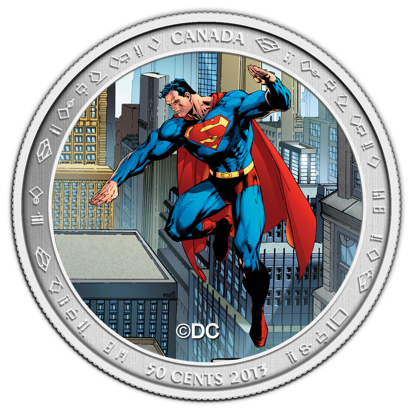 2013 50c 75th Anniversary of Superman&trade;: Then and Now - Coin and Stamp Set