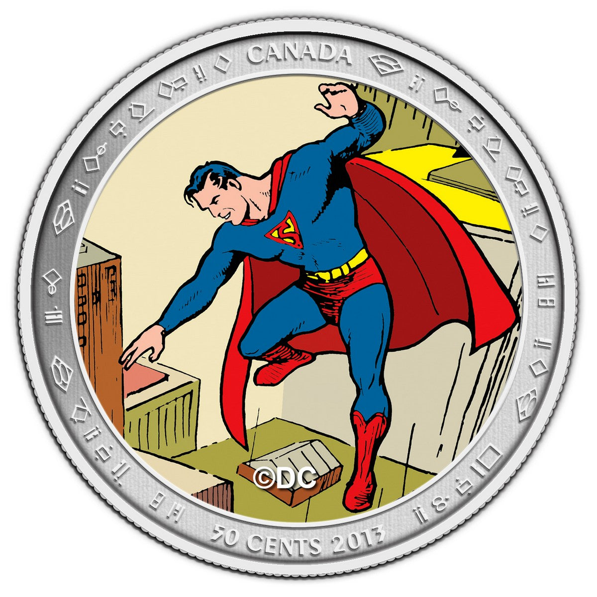 2013 50c 75th Anniversary of Superman&trade;: Then and Now - Coin and Stamp Set