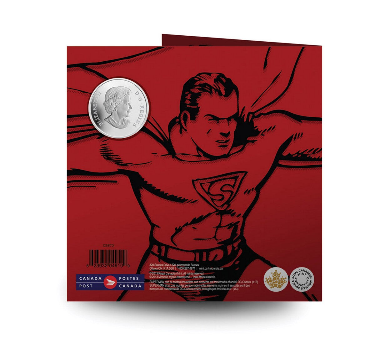 2013 50c 75th Anniversary of Superman&trade;: Then and Now - Coin and Stamp Set