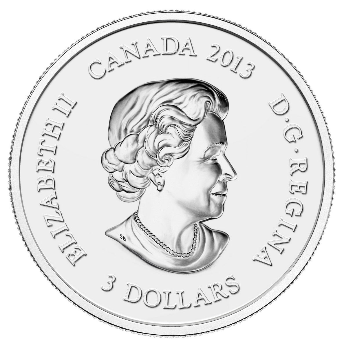 2013 coin, 3 dollars buy coin, Maple Leaf Impression - Pure Silver Coin