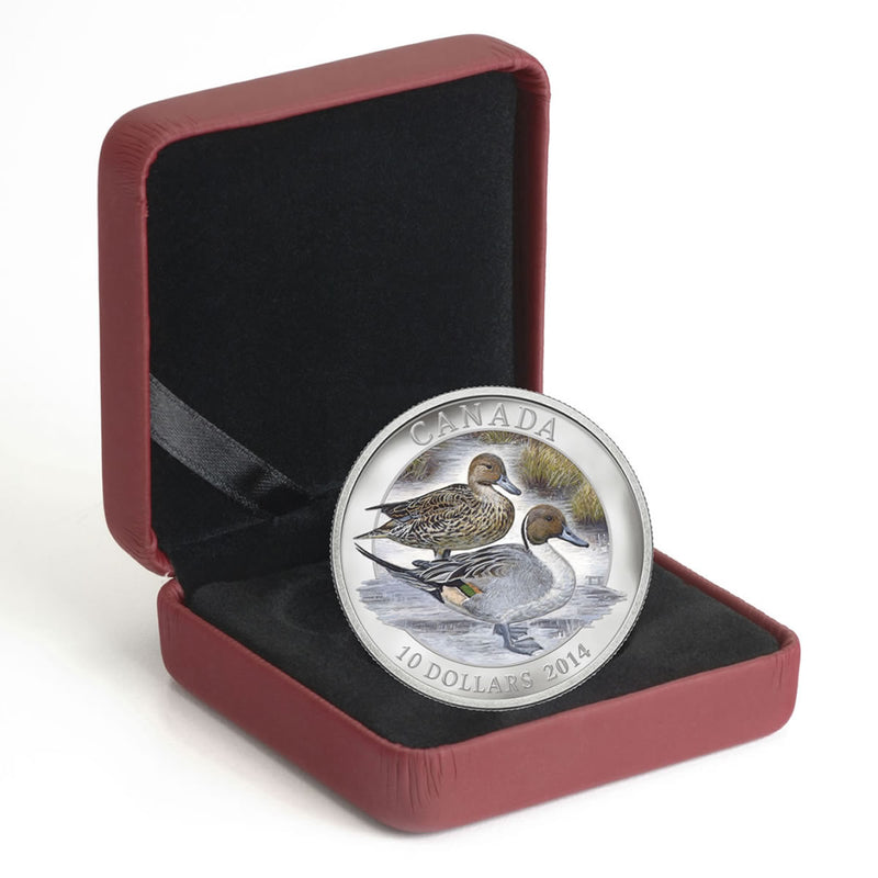 2014 $10 Ducks of Canada: Pintail Duck - Pure Silver Coin