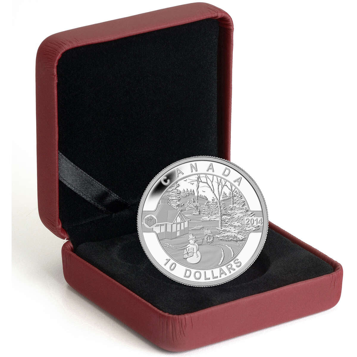 2014 $10 O Canada: Canadian Holiday Scene - Pure Silver Coin