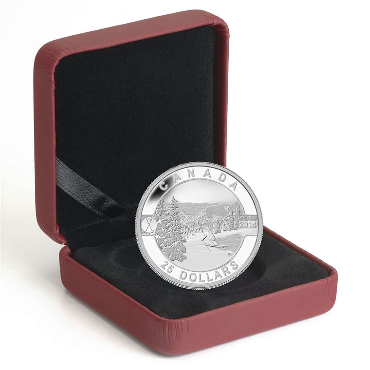 2014 $25 O Canada: Scenic Skiing In Canada - Pure Silver Coin