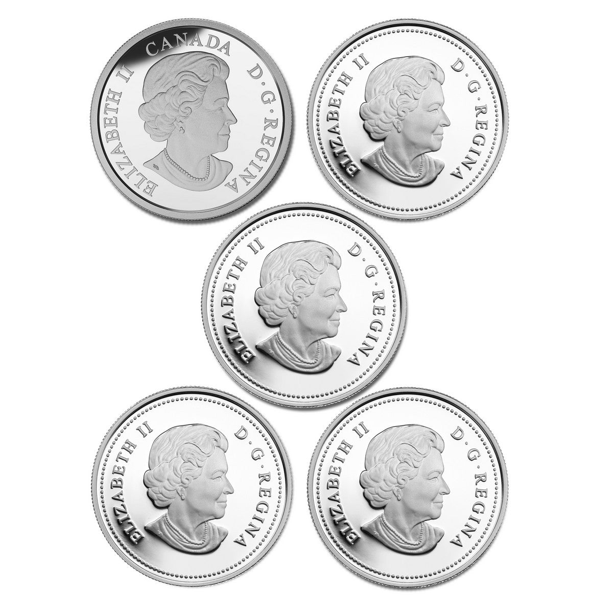 2015 $20 The Great Lakes - Pure Silver 5-Coin Set with Display Case