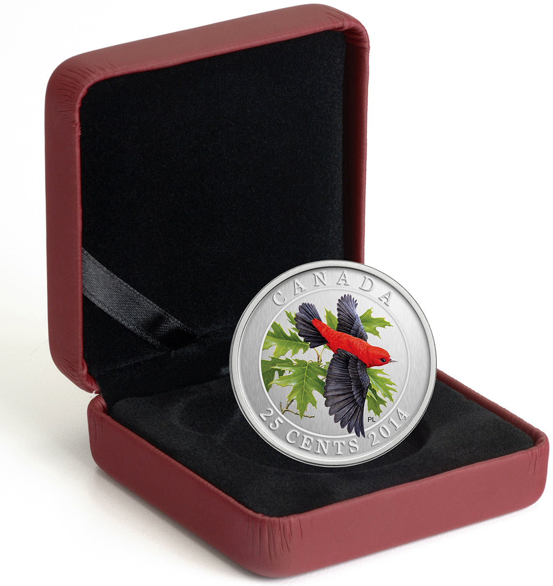 2014 25c Scarlet Tanager - Coloured Coin