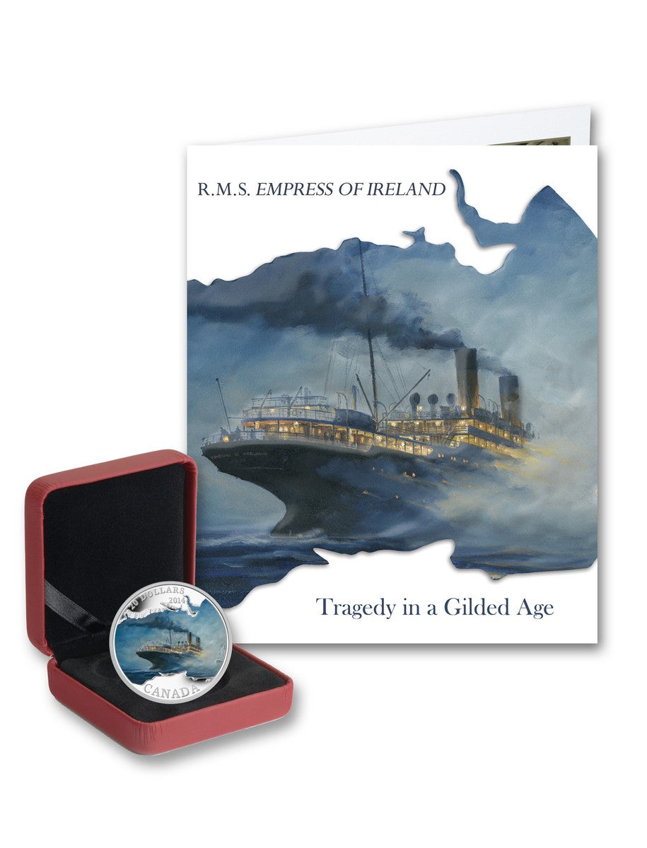 2014 $20 Lost Ships in Canadian Waters: R.M.S. Empress of Ireland - Pure Silver Coin