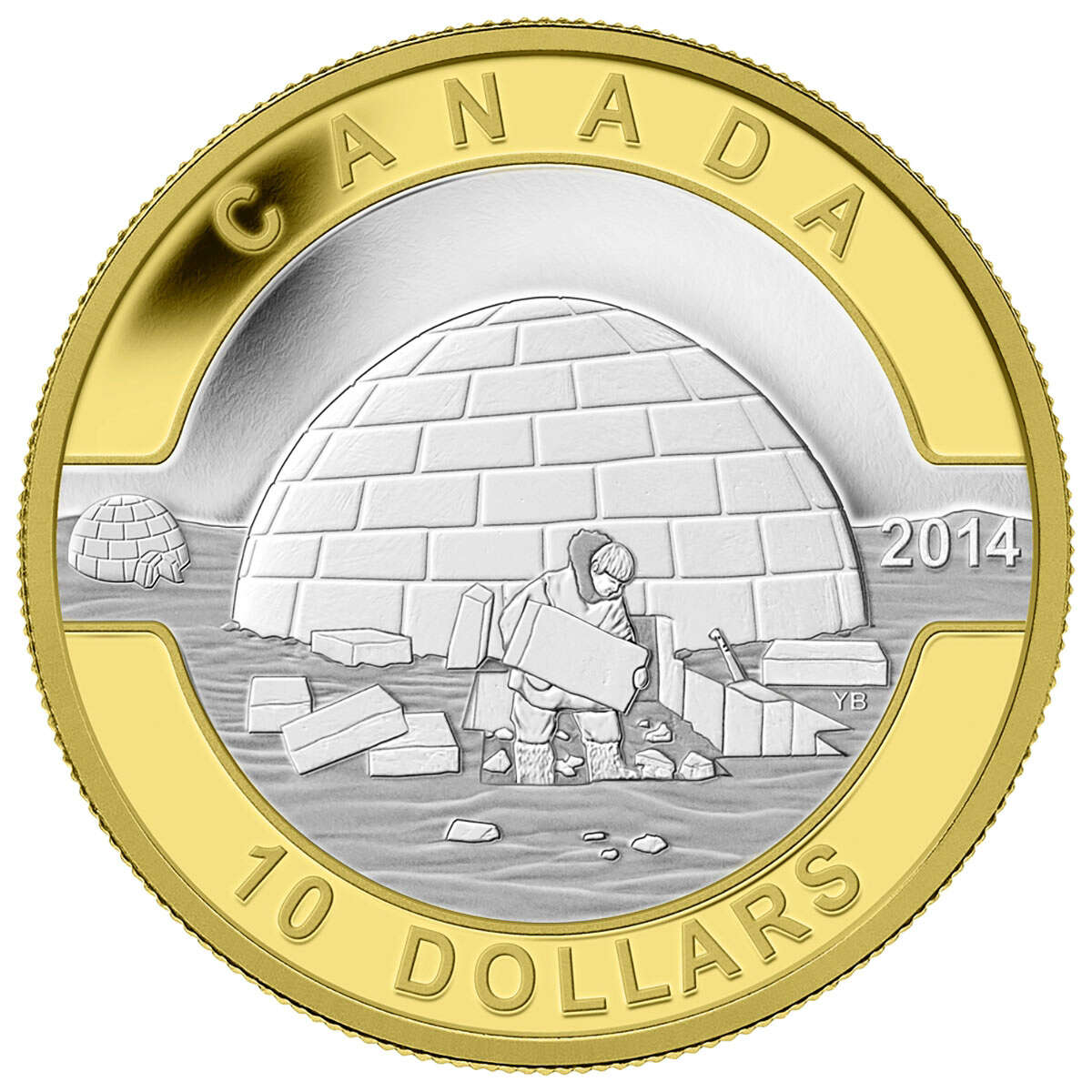 2014 $10 O Canada: Pure Silver 10-Coin Set with Gold Plating