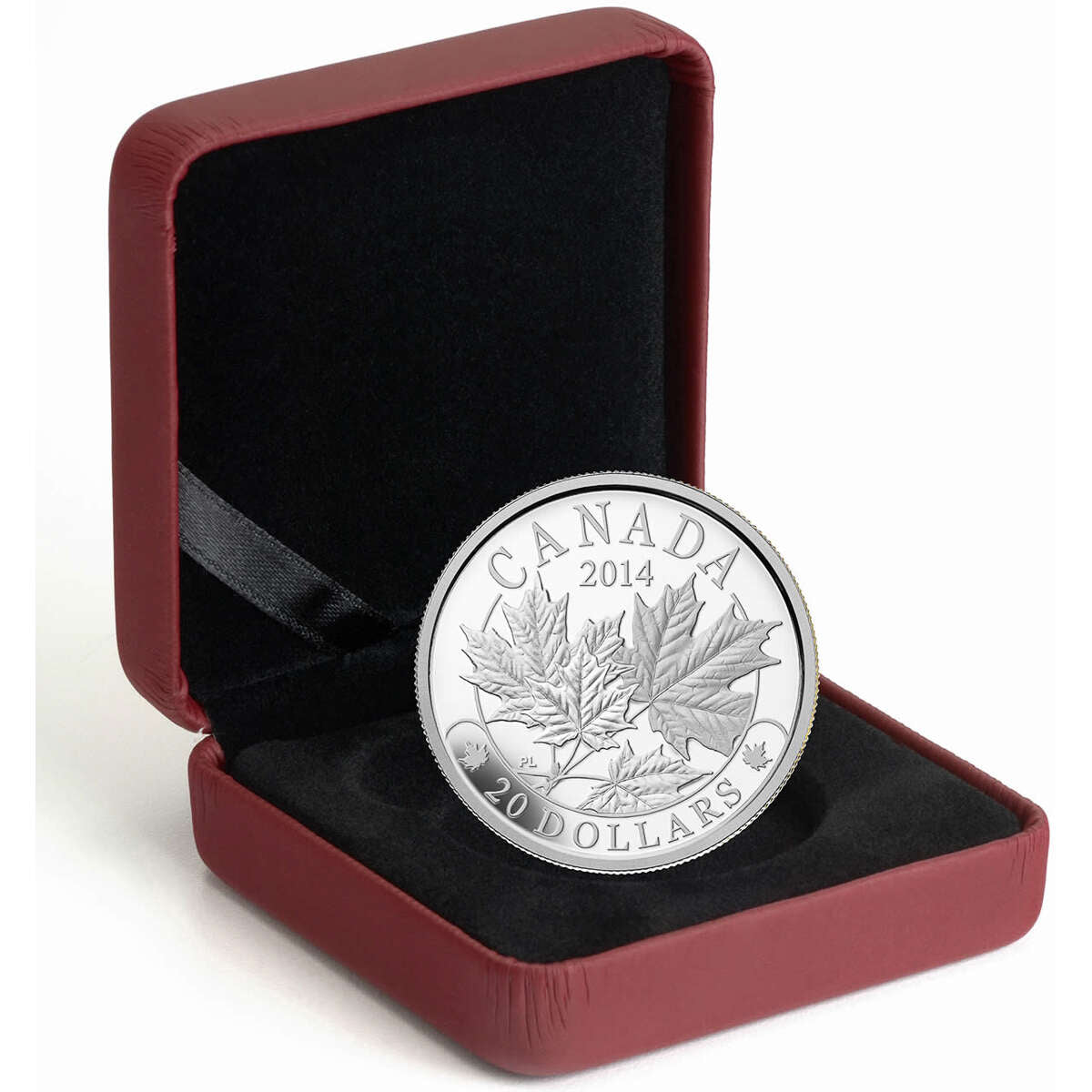 2014 $20 Majestic Maple Leaves - Pure Silver Coin