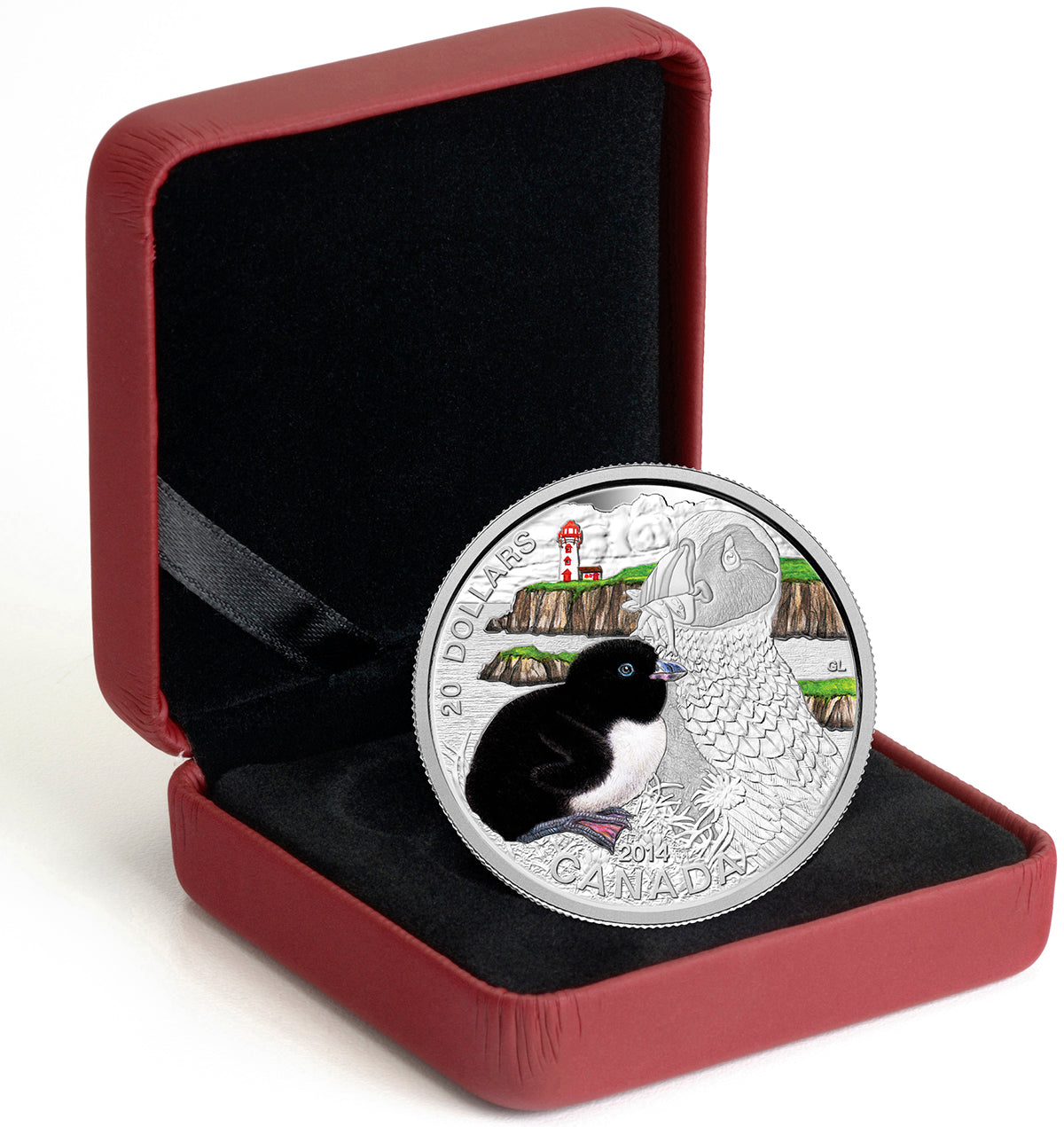 2014 $20 Baby Animals: Atlantic Puffin - Pure Silver Coin