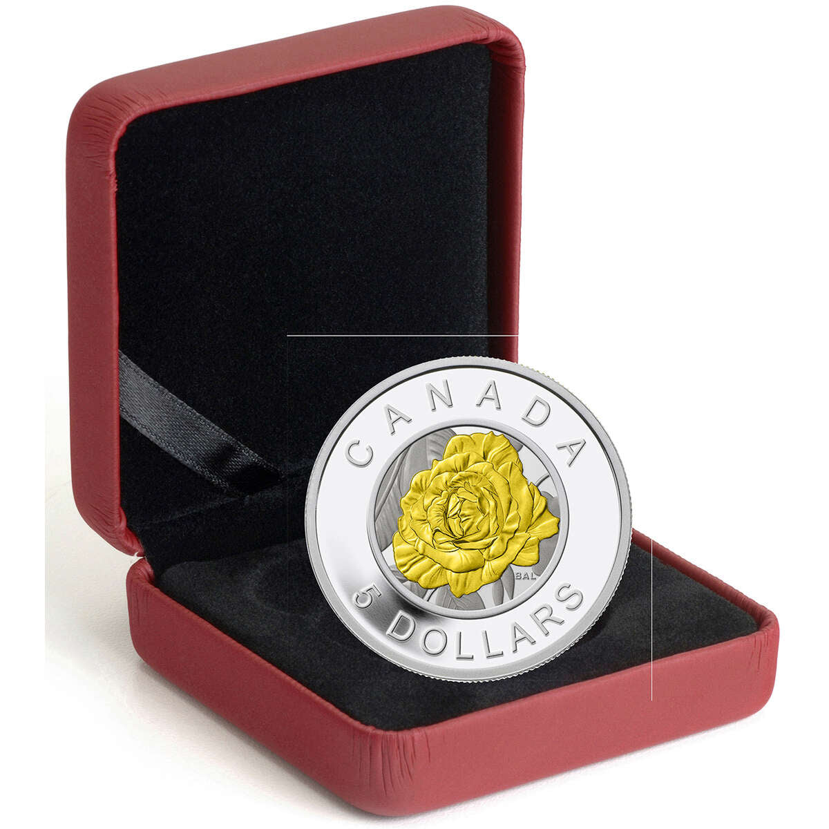 2014 $5 Flowers in Canada: Rose - Pure Silver Coin