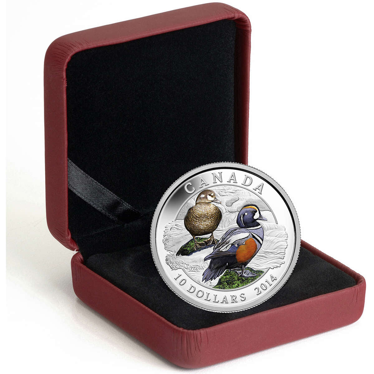 2014 $10 Harlequin Duck - Pure Silver Coin