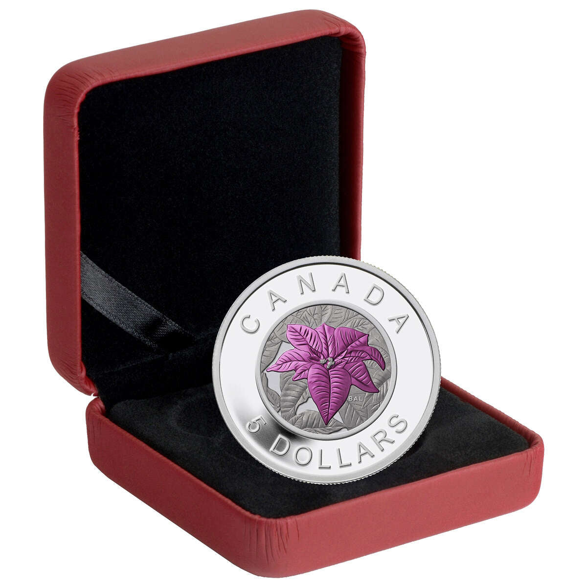 2014 $5 Flowers in Canada: Poinsettia - Pure Silver Coin