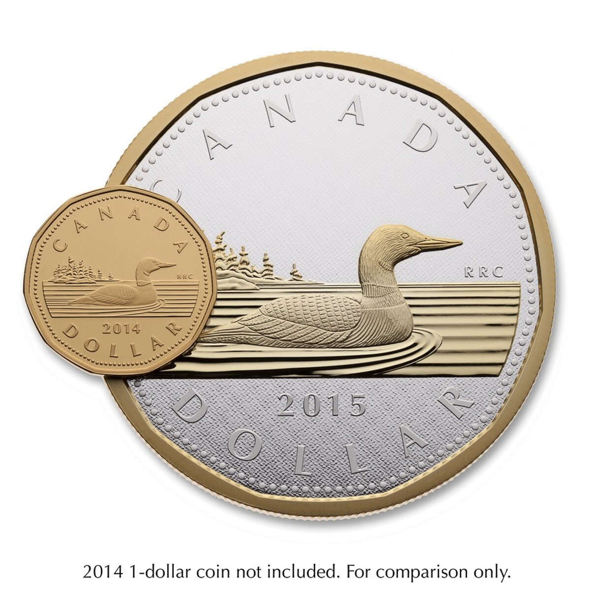 2015 $1 Big Coin Series: Loon - 5 oz. Pure Silver Coin