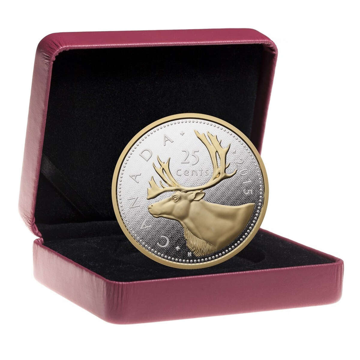 2015 25c Big Coin Series: Caribou - 5 oz. Pure Silver Coin