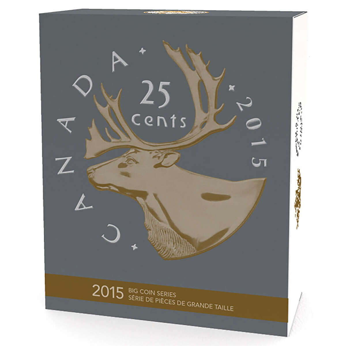 2015 25c Big Coin Series: Caribou - 5 oz. Pure Silver Coin