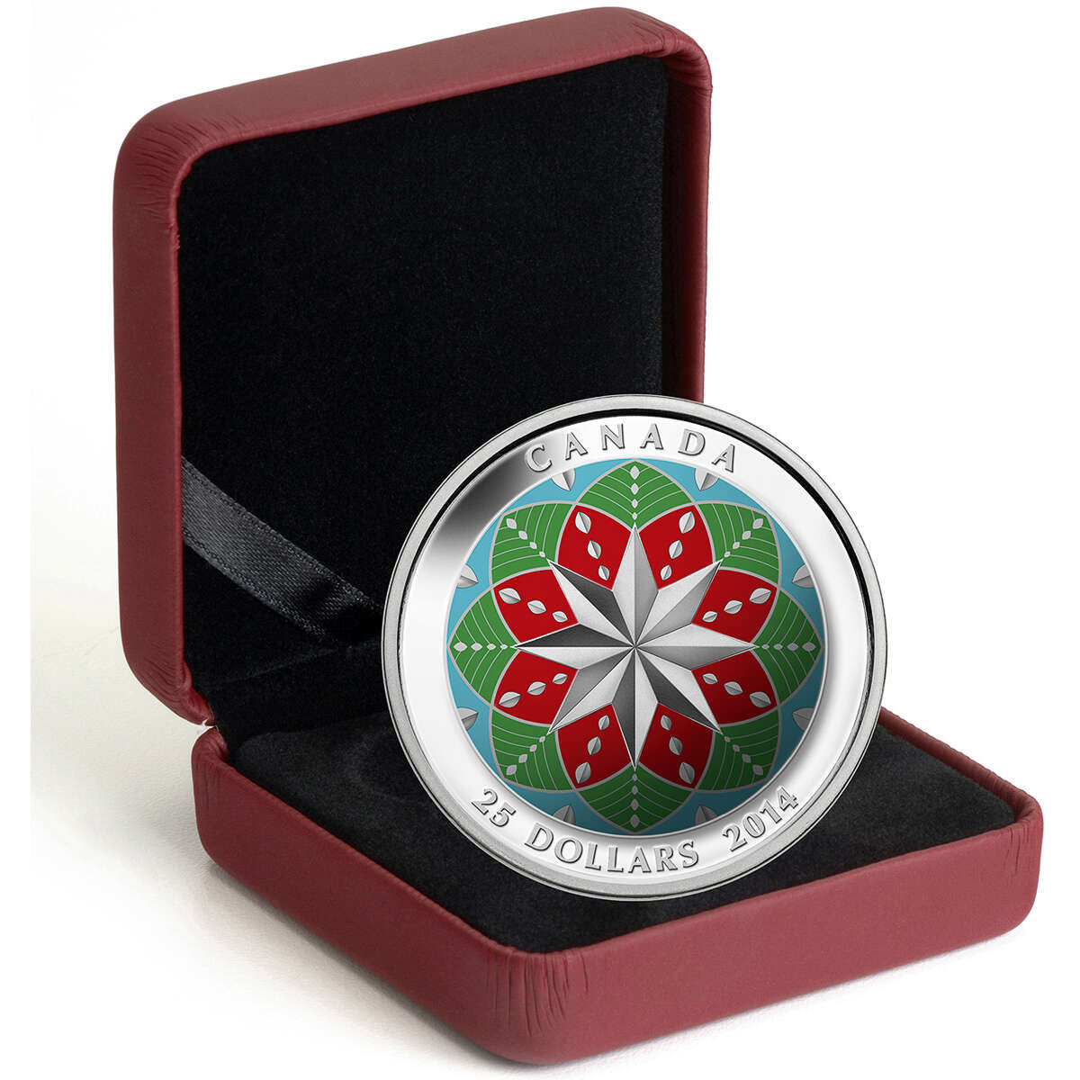 2014 $25 Christmas Ornament - Pure Silver Coin