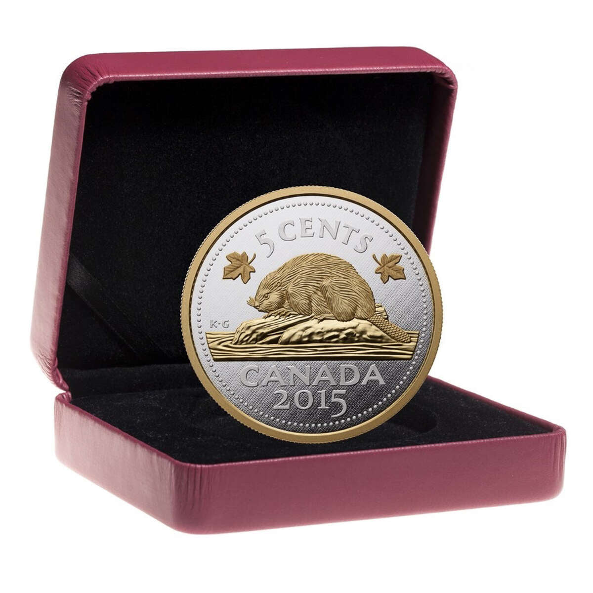 2015 5c Big Coin Series: Beaver - 5 oz. Pure Silver Coin