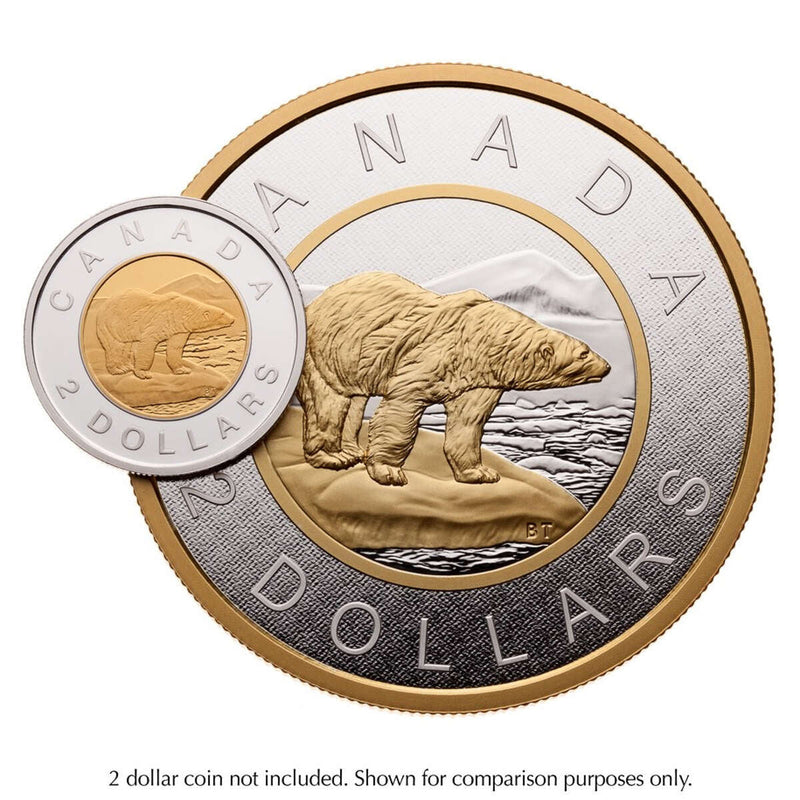 2015 $2 Big Coin Series: Polar Bear - 5 oz. Pure Silver Coin <i>(No Certificate)</i>