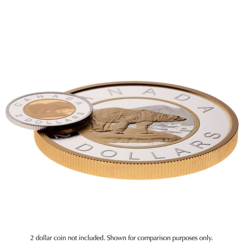 2015 $2 Big Coin Series: Polar Bear - 5 oz. Pure Silver Coin <i>(No Certificate)</i>