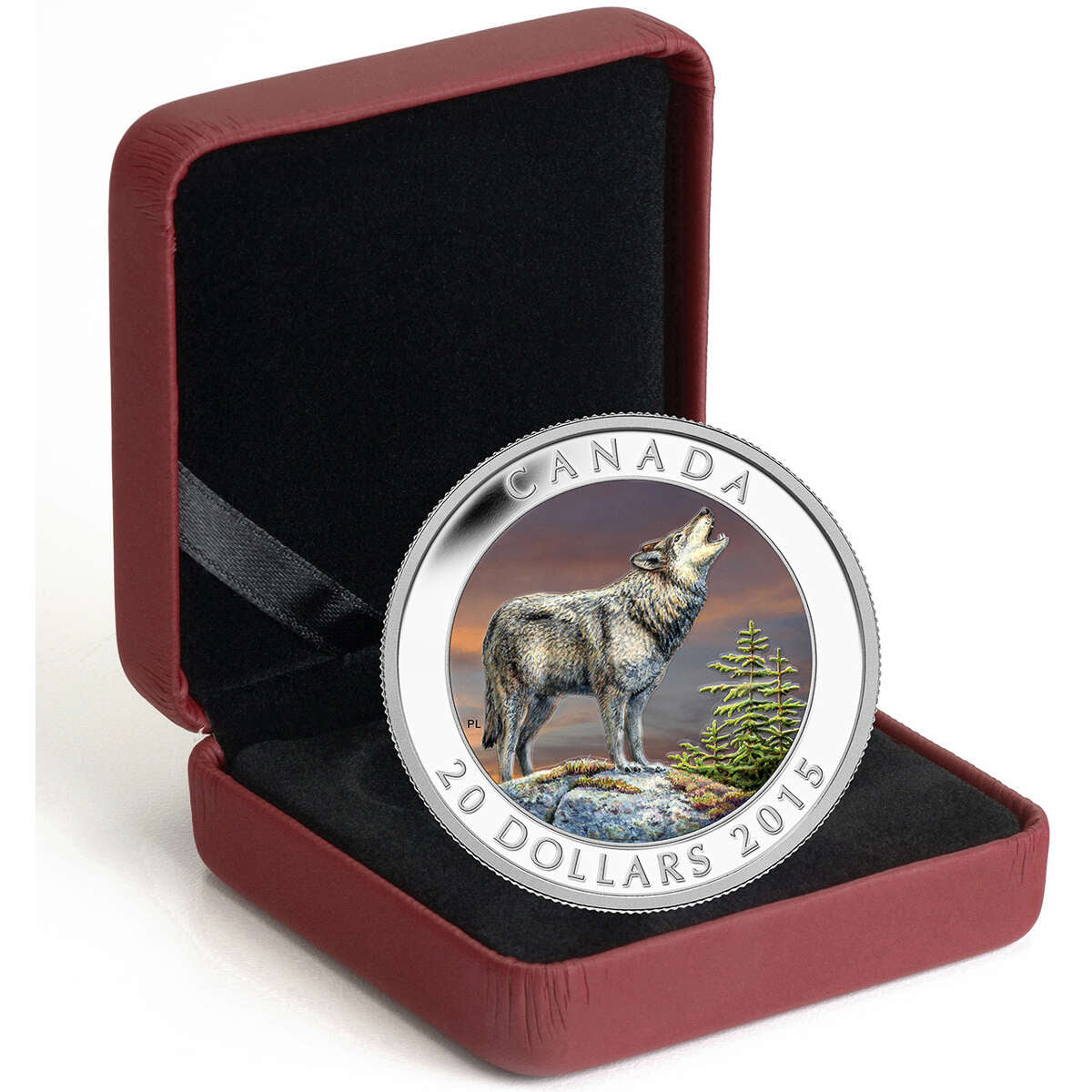 2015 $20 Wolf - Pure Silver Coin